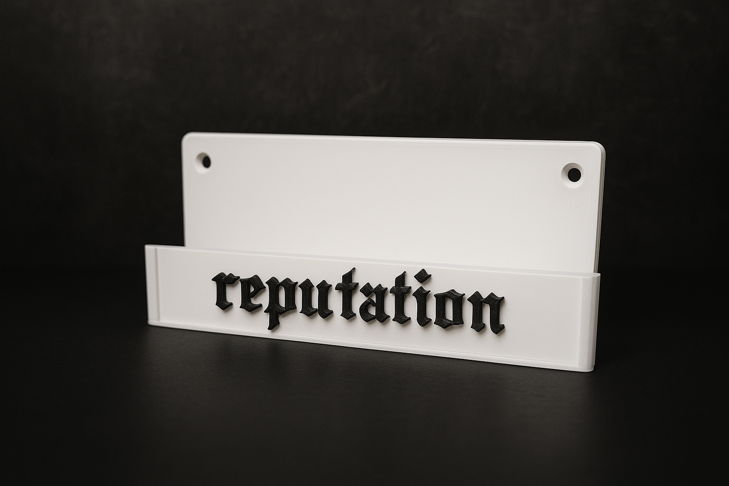 Reputation Display-Schild in Schwarz-Weiß